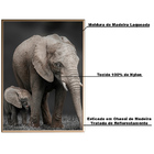 Quadro Decorativo 135x80 Cm Elefante 015 Com Moldura Laqueada
