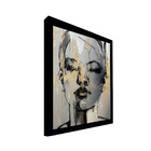 Quadro Decorativo 135x80 Cm Mulher 054 Com Moldura Laqueada P