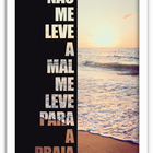 Quadro Decorativo 1 Peça 30x45 Praia Onda - Moldura Branca