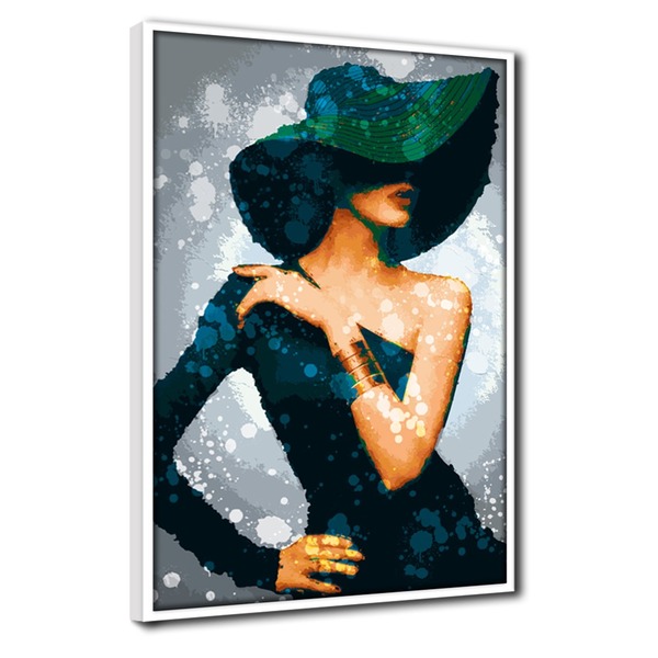Quadro Decorativo 1 Peça 40x60 Mulher Elegância E Glamour - M