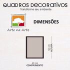 Quadro Decorativo 1 Peça 40x60 Praia - Moldura Preta