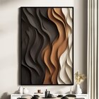 Quadro Decorativo 1 Tela Abstrato Ondas Diversos Tamanhos Bra