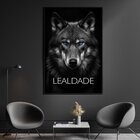 Quadro Decorativo 1 Tela Animais Lealdade Rosto Lobo Diversos