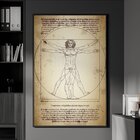 Quadro Decorativo 1 Tela Artista Leonardo Da Vinci O Homem Vi