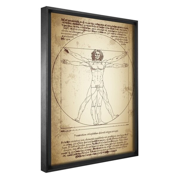 Quadro Decorativo 1 Tela Artista Leonardo Da Vinci O Homem Vi