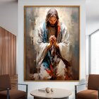 Quadro Decorativo 1 Tela Jesus Em Oração