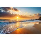 Quadro Decorativo 1 Tela Praia E Pôr Do Sol Diversos Tamanhos