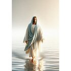 Quadro Decorativo 1 Tela Religioso Jesus Caminhando Sobre As