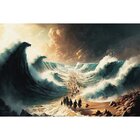Quadro Decorativo 1 Tela Religiosos Moisés Abrindo Mar Vermel