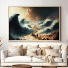 Quadro Decorativo 1 Tela Religiosos Moisés Abrindo Mar Vermel