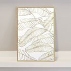 Quadro Decorativo 20x30 Folhas Elegante Sala Quarto Clássico