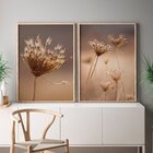Quadro Decorativo 2 Telas Florais E Folhagens Diversos Tamanh