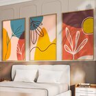 Quadro Decorativo 3 Telas Abstratos Composição Iv Diversos Ta