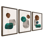 Quadro Decorativo 3 Telas Composição Ii  60x40 Branca