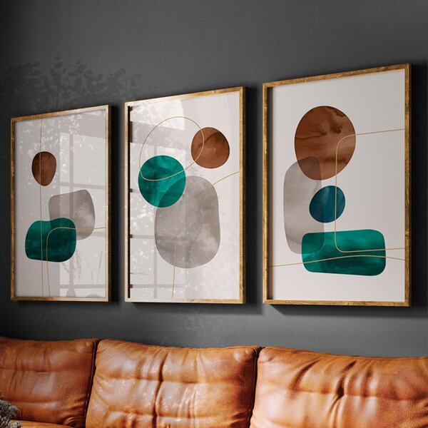 Quadro Decorativo 3 Telas Composição Iii Diversos Tamanhos Br