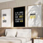 Quadro Decorativo 3 Telas Gratidão Ii Diversos Tamanhos Natur