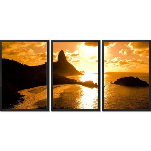 Quadro Decorativo 3 Telas Paisagem Fernando De Noronha Divers