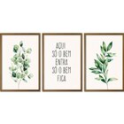 Quadro Decorativo 3 Telas Só O Bem Fica Diversos Tamanhos Bra