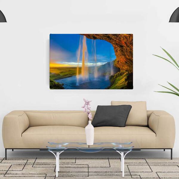 Quadro Decorativo 40x60 Ilha Gelada Em Tecido Canvas