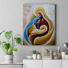 Quadro Decorativo 40x60 Sagrada Família Em Tecido Canvas