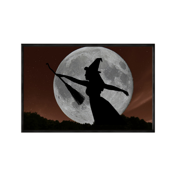 Quadro Decorativo 40x60cm Canvas Bruxa Na Lua Art008