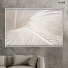 Quadro Decorativo 40x60cm Canvas Folha Tropical Branca Bege A