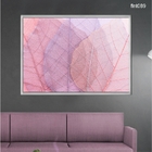 Quadro Decorativo 40x60cm Canvas Folhas Textura Veias Rosa Li
