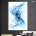 Quadro Decorativo 40x60cm Canvas Movimento Abstrato Azul Abg0