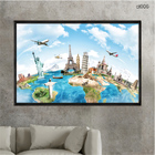 Quadro Decorativo 40x60cm Canvas Pontos Turisticos Mundiais C