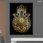 Quadro Decorativo 40x60cm Vidro Amuleto Dourado Oriental Art0