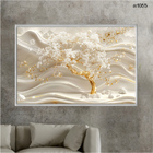 Quadro Decorativo 40x60cm Vidro Arvore Abstrata Dourada Art055