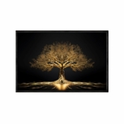 Quadro Decorativo 40x60cm Vidro Arvore Da Vida Dourada Art050