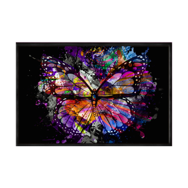 Quadro Decorativo 40x60cm Vidro Borboleta Colorida Art007