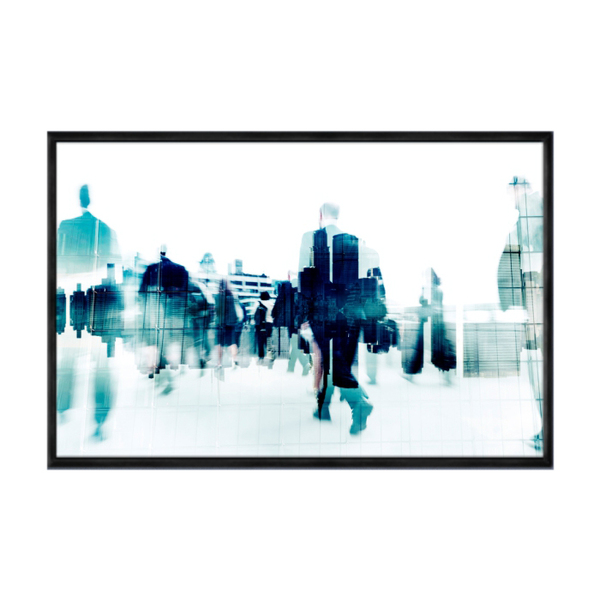 Quadro Decorativo 40x60cm Vidro Cidade  Negocios Prf007