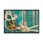 Quadro Decorativo 40x60cm Vidro Concha Mar Oceano Navio Corda