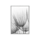 Quadro Decorativo 40x60cm Vidro Dente De Leao Preto E Branco