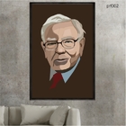 Quadro Decorativo 40x60cm Vidro Economia  Oraculo De Omaha Pr