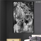 Quadro Decorativo 40x60cm Vidro Familia De Leoes Pb Anm029
