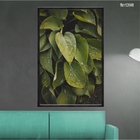 Quadro Decorativo 40x60cm Vidro Folhas Tropicais Verde Flnt098