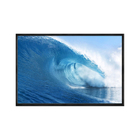 Quadro Decorativo 40x60cm Vidro Onda Gigante Mar Azul Flnt018