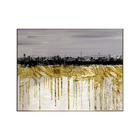 Quadro Decorativo 50x70 Cm Abstrato 011 Com Moldura Laqueada