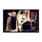 Quadro Decorativo 50x70 Cm Bailarina 030 Com Moldura Laqueada