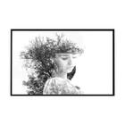 Quadro Decorativo 50x70 Cm Mulher 027 Com Moldura Laqueada Pr