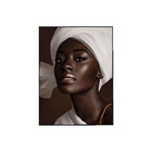 Quadro Decorativo 50x70 Cm Mulher 055 Com Moldura Laqueada Pr