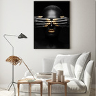 Quadro Decorativo 50x70 Cm Mulher 056 Com Moldura Laqueada Pr