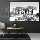 Quadro Decorativo 50x70 Cm Paisagem 028 Com Moldura Laqueada