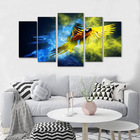 Quadro Decorativo 5 Peças Arara