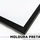 Quadro Decorativo 60x40  C/ Moldura Leão Preto E Branco