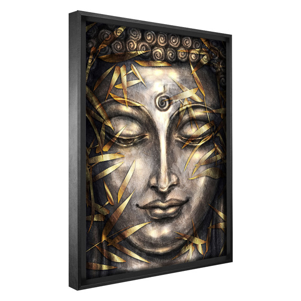 Quadro Decorativo 60x40 Model. Buda Preta