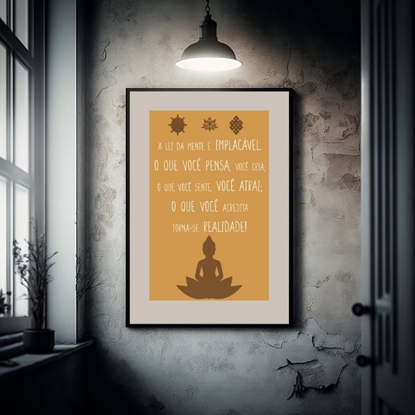 Quadro Decorativo 60x48 A Lei Da Mente É Implacável Moldura:m